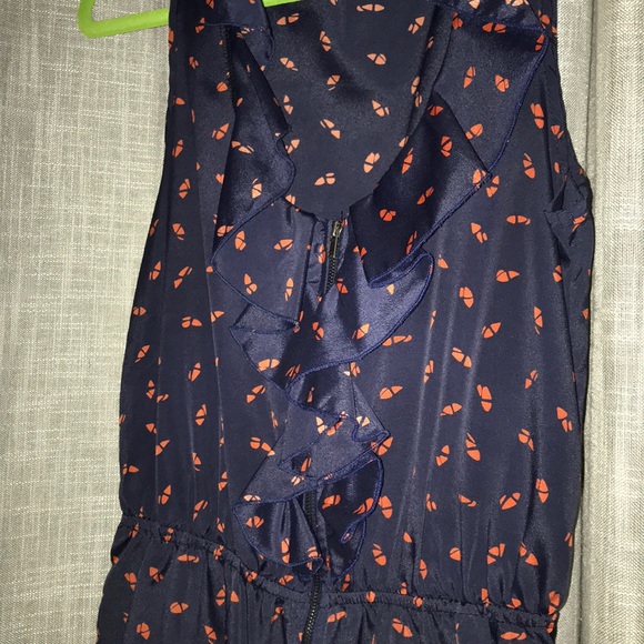 Navy Blue Francesca’s Patterned Mini Dress - Picture 2 of 2